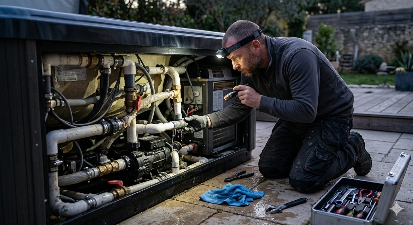 Technicien EdenSpa en dépannage de spa